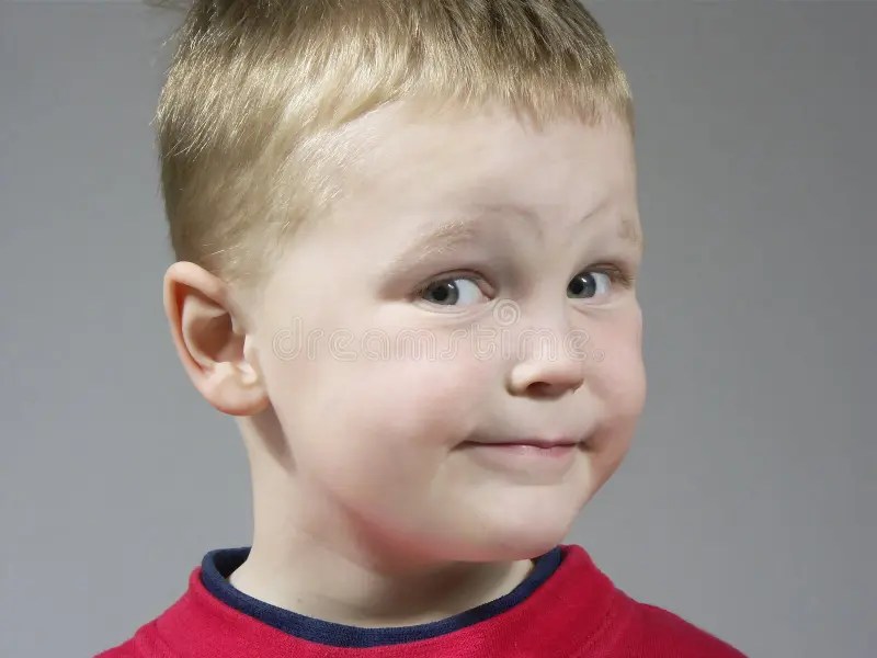 Boy expression stock image. Image of look, young, hands 106677