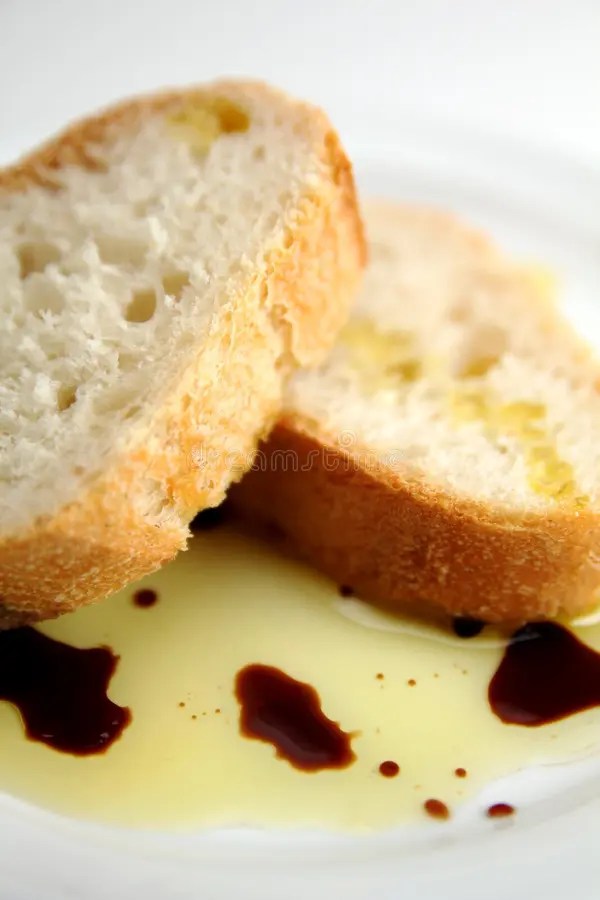 Bread Olive Oil and Vinegar Stock Photo Image of isolated, sliced