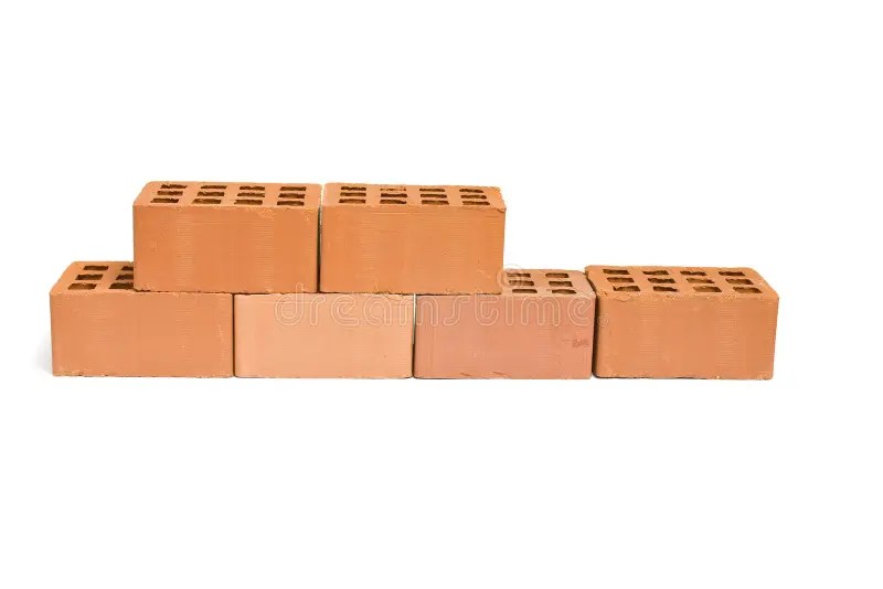 Heap of Bricks on a Palette Building Supplies Stock Photo Image of