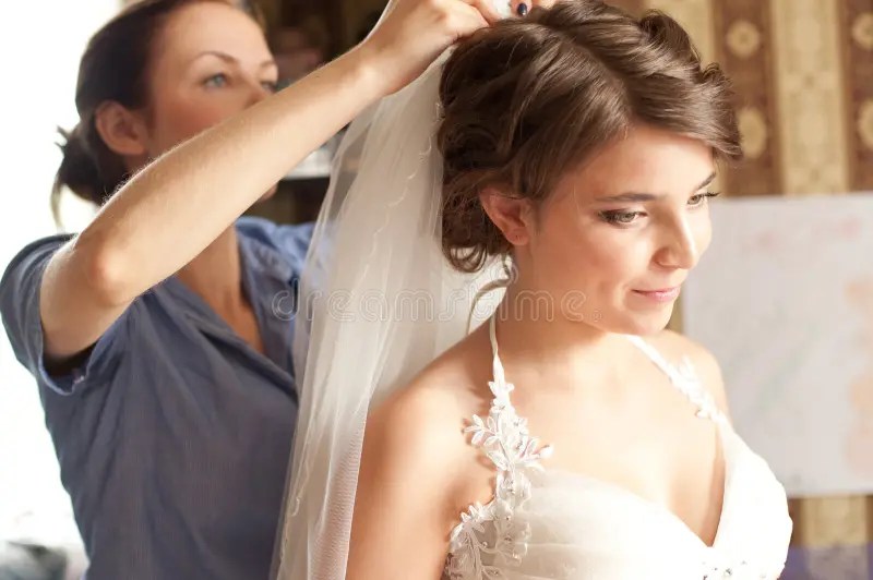 Bride Preparing for Wedding Stock Image Image of girl, female 26942877
