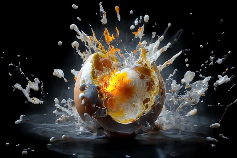 Broken Egg, Exploded Egg, Easter Egg Stock Illustration Illustration