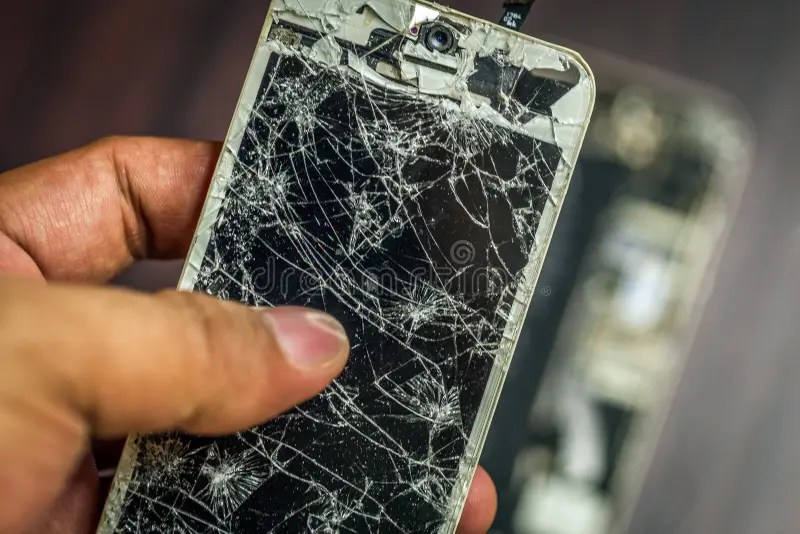 A broken smartphone stock image. Image of broken, android 88822771