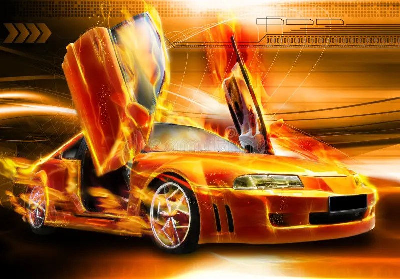 Burning Car Background Royalty Free Stock Photography Image 10175767