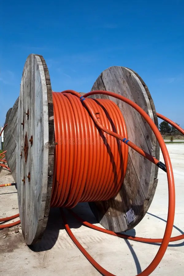 Cable Spools stock photo. Image of isolated, electronic 13572874
