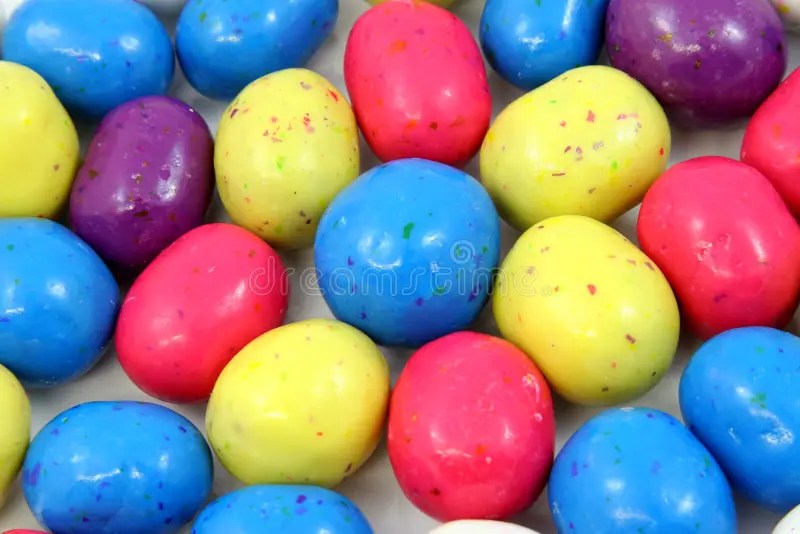 Easter Eggs in a Candy Jar stock image. Image of decorated 90669