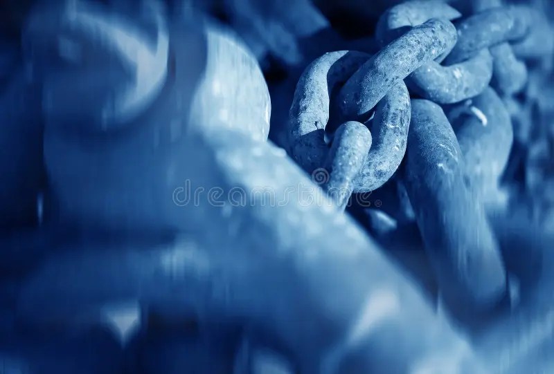 Chain stock photo. Image of links, metal, blue, chain 6044930