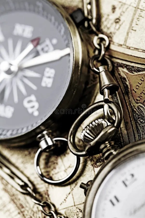 Clock And Compass Royalty Free Stock Image Image 6885676