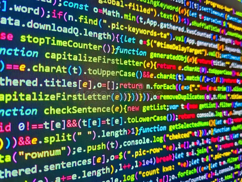 Close Up of Random Computer Code Comprised of Numbers and Letters