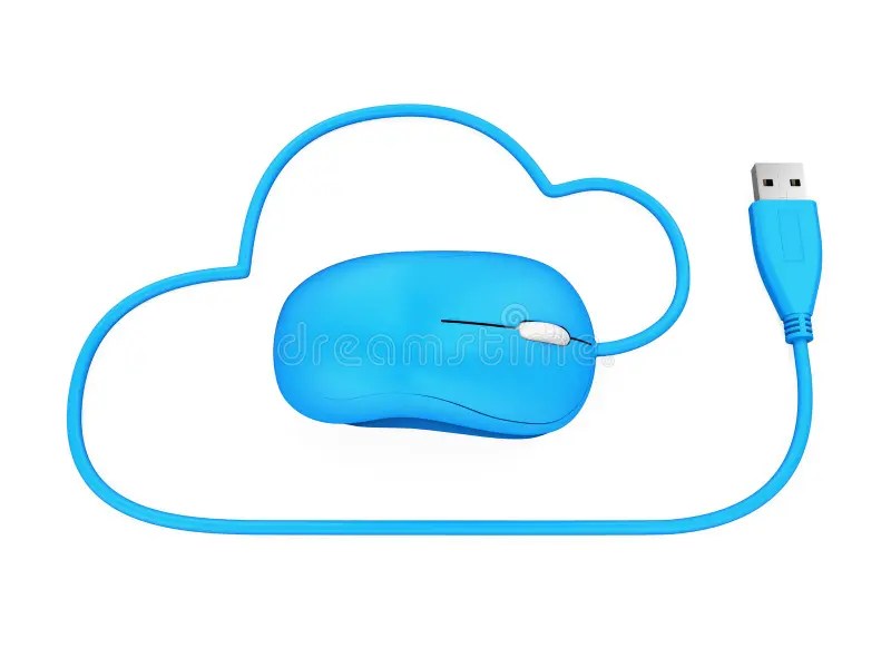 Computer Mouse White Cloud Cable Stock Illustrations 150 Computer