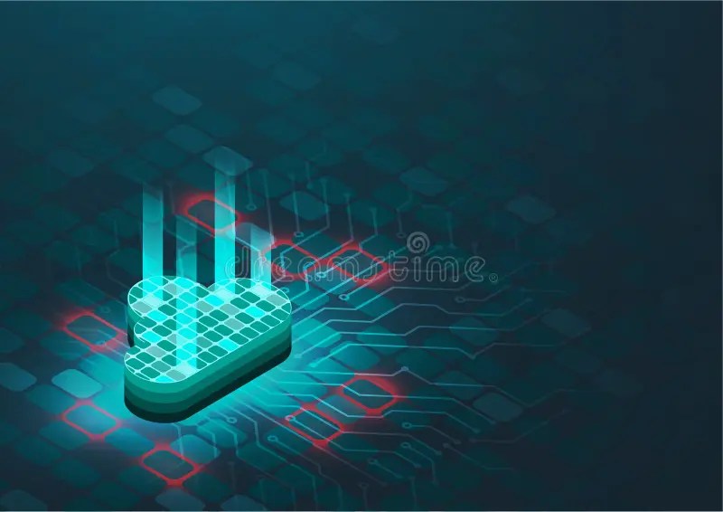 Cloud Mass Storage and Various Computing in the Cloud Stock Vector