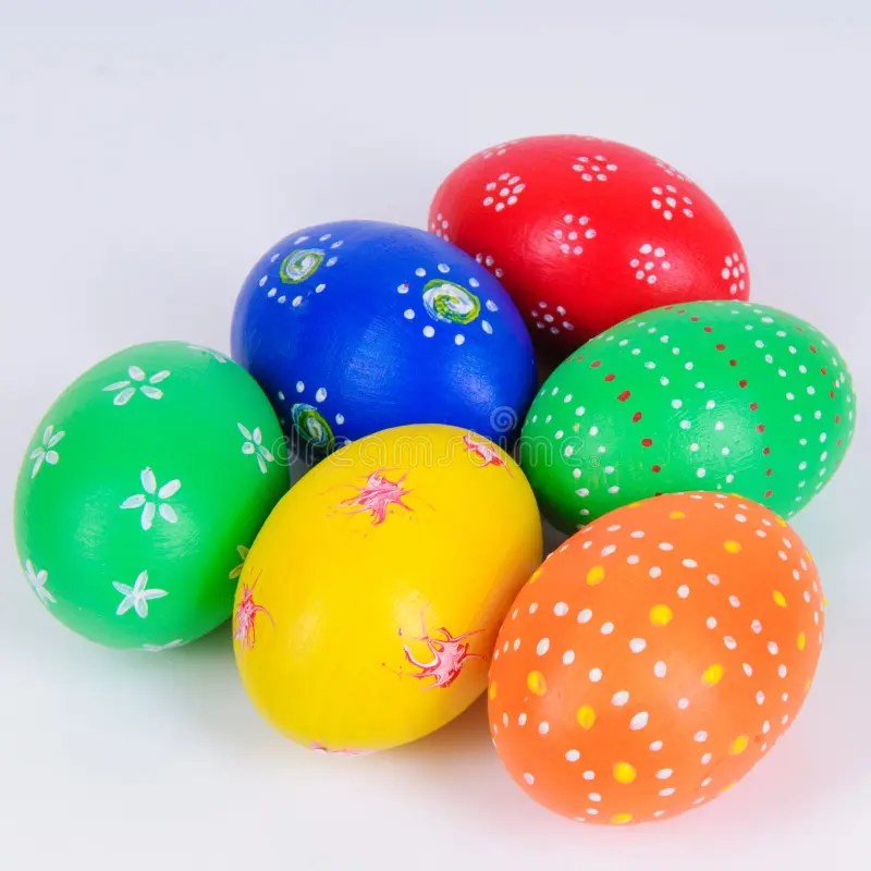 Multicolored Easter eggs stock photo. Image of design 24191156
