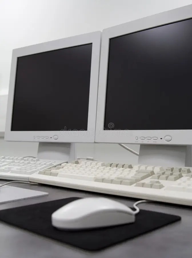 Gray laptop computer stock image. Image of grey, dell, technology 372717