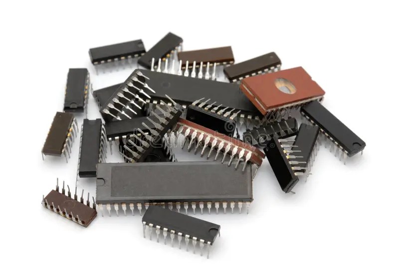Computer microchips stock photo. Image of processor, electronics 4630766