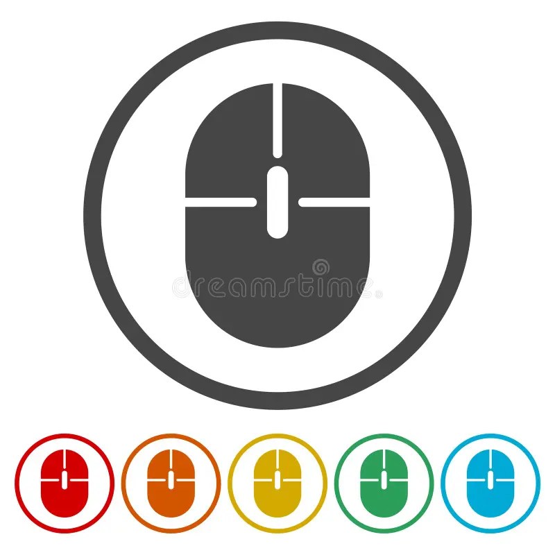 Computer mouse icon set stock vector. Illustration of color 140902592