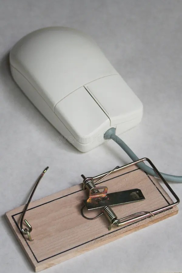 Computer Mouse with a Mouse Trap Stock Image Image of mouse