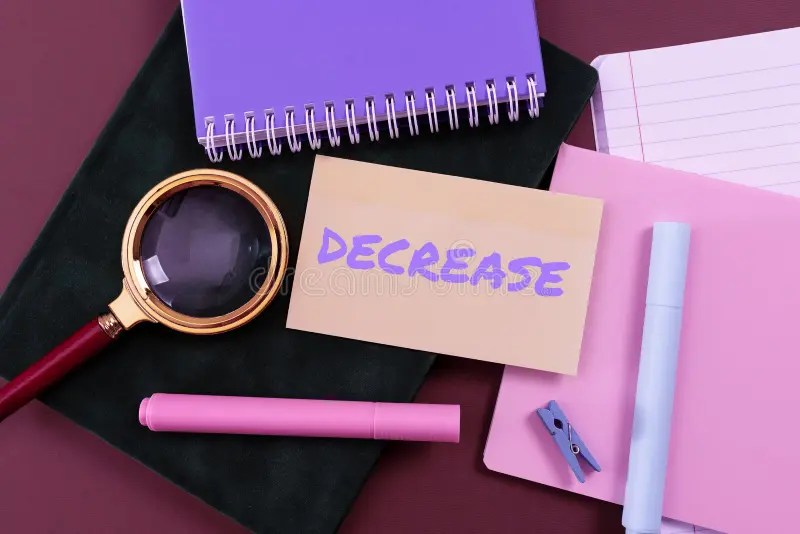 Conceptual Display Decrease. Concept Meaning Make or Smaller or