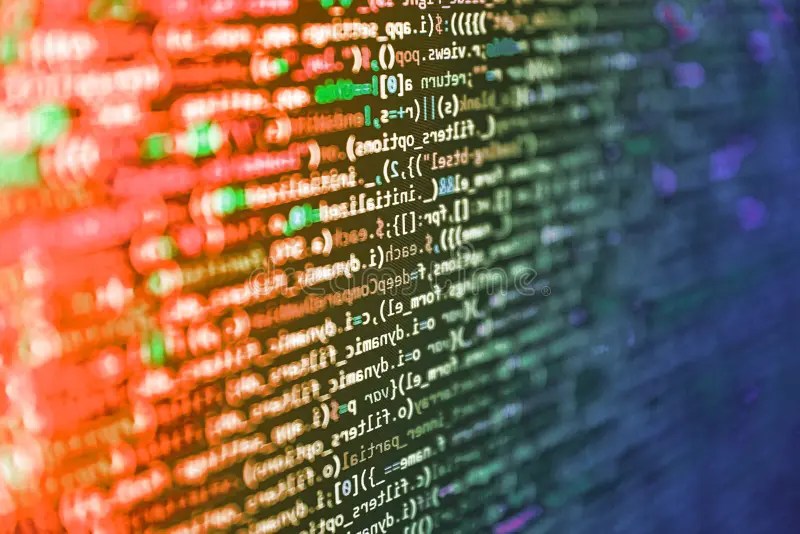 Creative Js HTML5 Closeup Set on Background. Code of Javascript