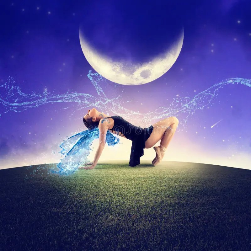 Dancing under the moon stock image. Image of imagination 57337221