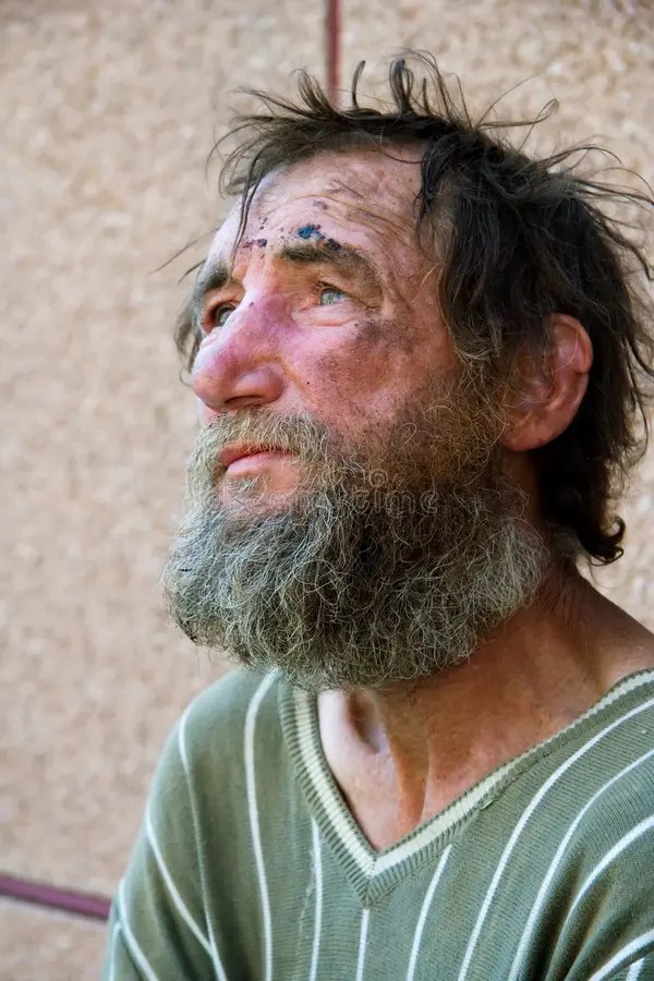 Sad Homeless Man Stock Photo Image 8735130