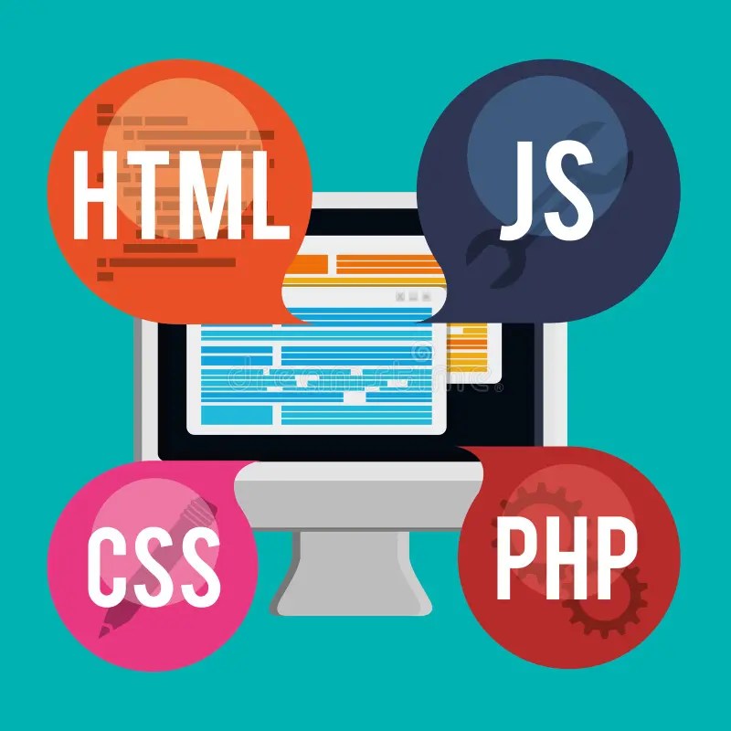 Set of Responsive Web Development Line Icons. Flat Stock Vector
