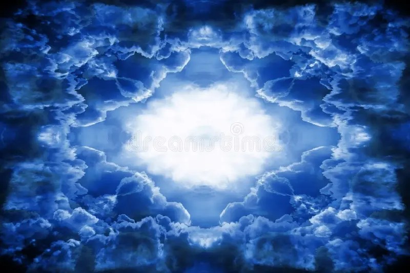 Dramatic Dark Blue Clouds Background Stock Photo Image