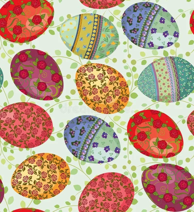 Easter eggs pattern stock vector. Illustration of objects 18336337