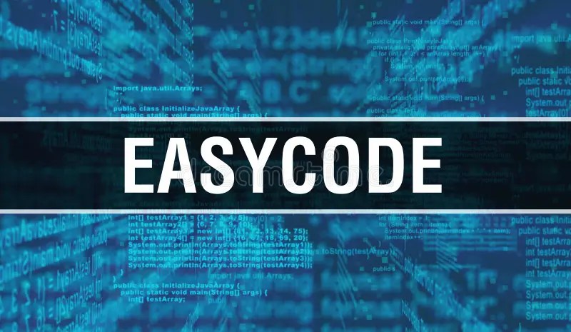 Easycode With Digital Java Code Text. Easycode And Computer Software