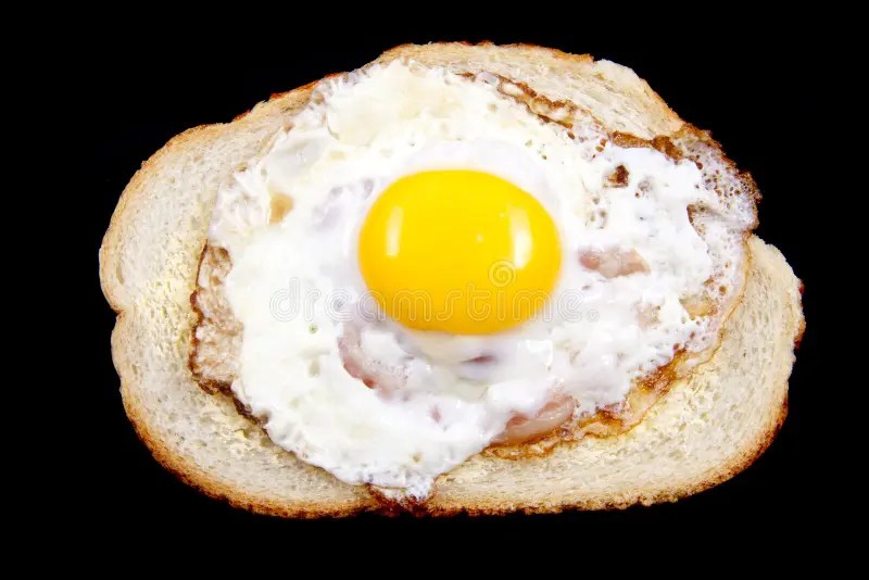 Egg on bread stock image. Image of sunny, yolk, eggs 17087753