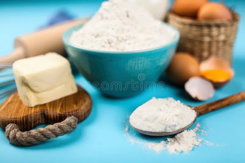 Basic baking ingredients stock photo. Image of culinary 116342922