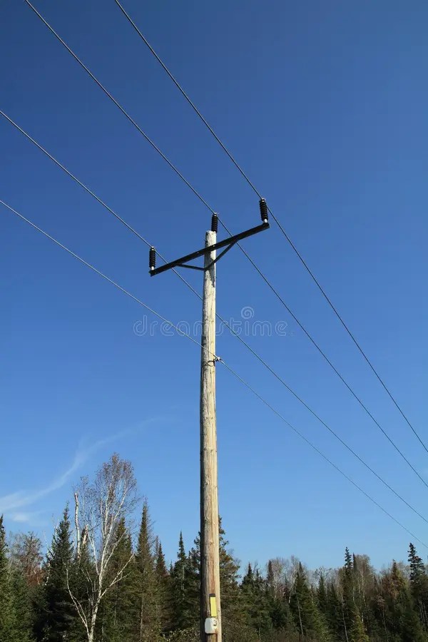 Electrical post stock image. Image of autumn, green, blue 21509727