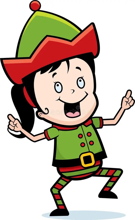 Elf Dancing stock vector. Image of christmas, cartoon 11082091