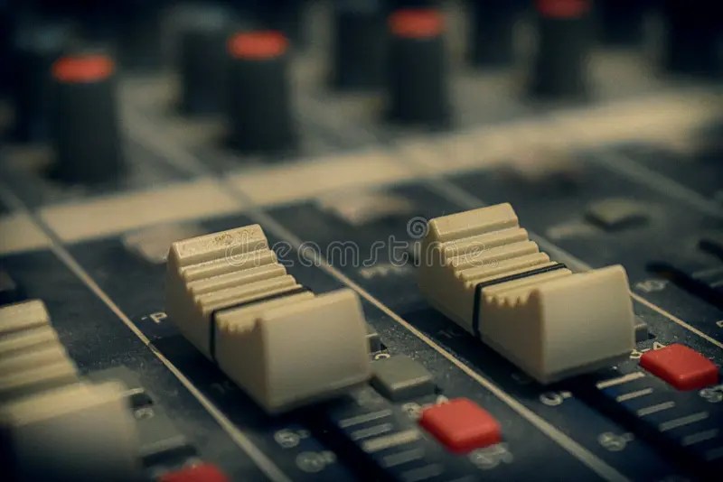 Equalizer Knobs on Panel in Use Stock Image Image of control, industry 117329257