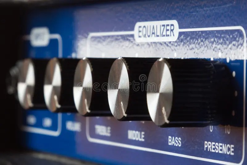 Bass Amp Equalizer stock image. Image of input, high, speaker 102525