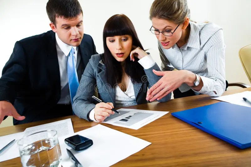 Explaining stock photo. Image of paperwork, interacting - 5598226