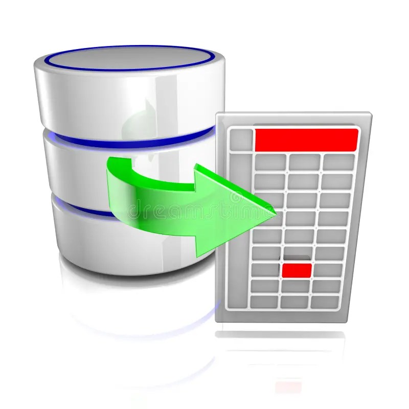 Export Data From A Database Stock Illustration Illustration of