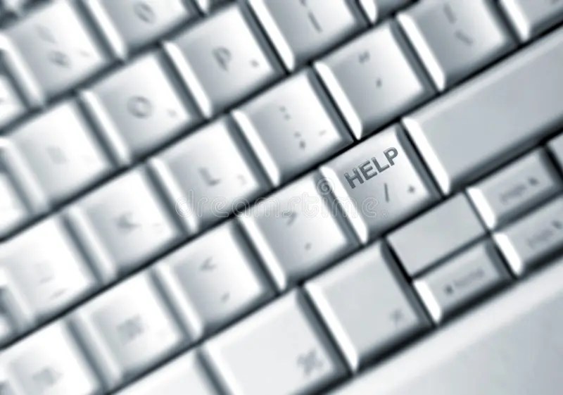 Help key stock photo. Image of laptop, keyboard, blue 16536622