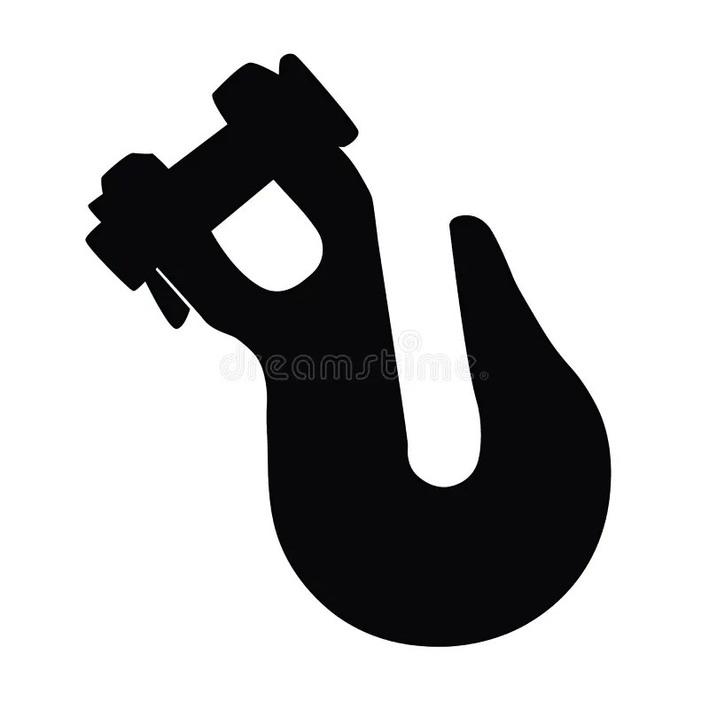 Large Lifting Hook on a Chain. Stock Vector Illustration of