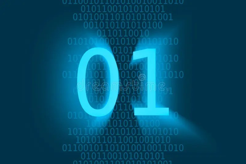 One and Zero Binary Codes in Computer Language Stock Illustration