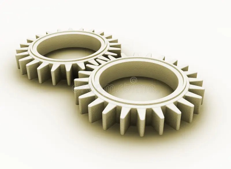 Interlocking gears stock illustration. Illustration of background 907737