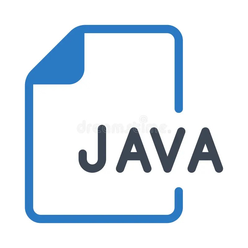 JAVA File Format, Extension Color Flat Icon. Vector Illustration Stock