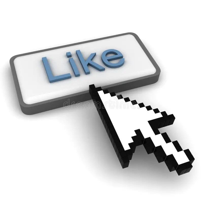 Click Like Button stock illustration. Illustration of pixelated 19328420