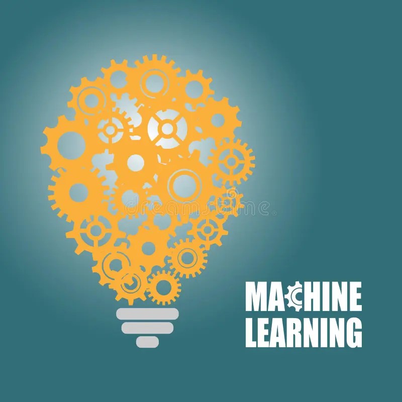 Machine Learning And Artificial Intelligence Stock Vector
