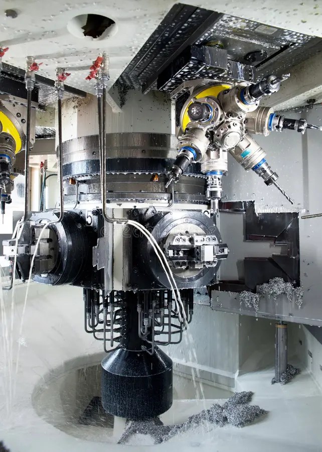 Machine Tools with Computer Numerical Control (CNC) Stock Photo Image