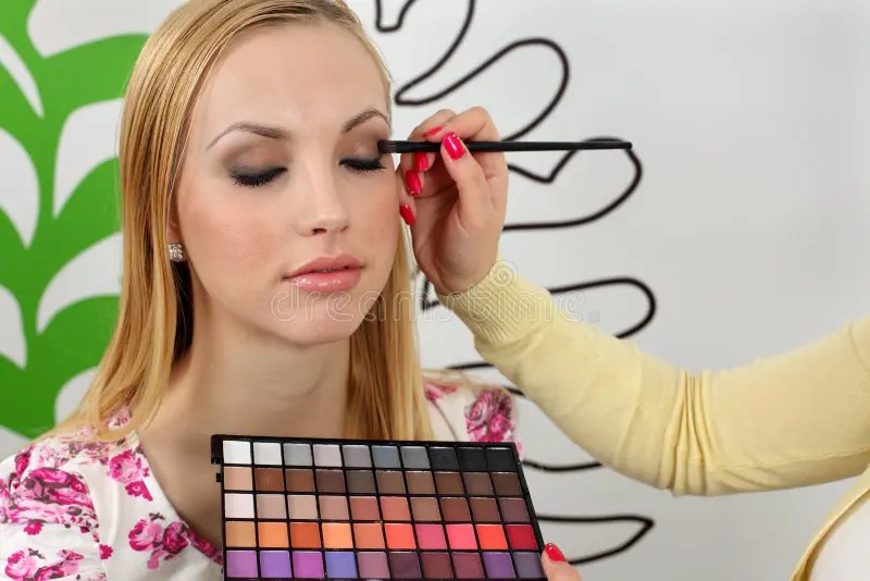 Makeup stock image. Image of beauty, person, isolated 18721879