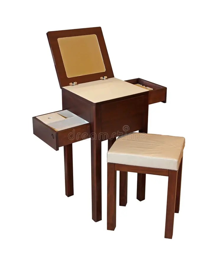 Makeup table stock image. Image of path, stool, cutout 22623515