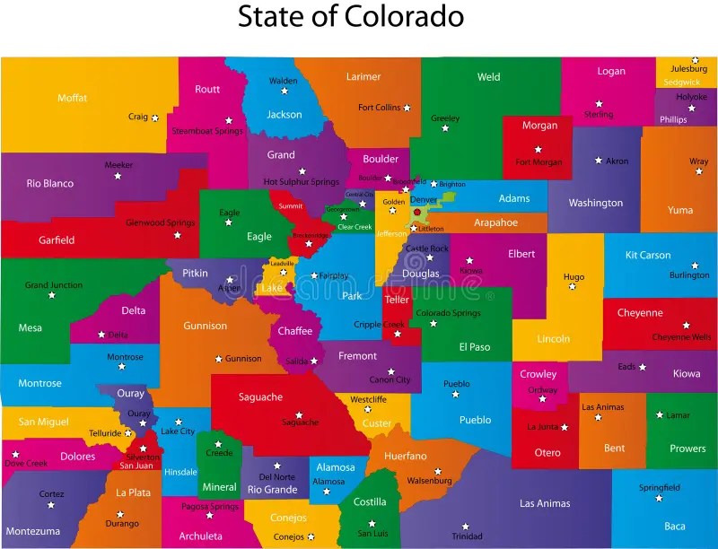 Colorado Map With Logog Map of Colorado stock vector. Illustration of province 10182966