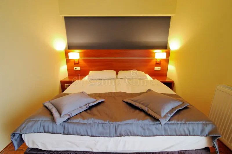 Master bed stock photo. Image of headboard, cushions, double 7045184