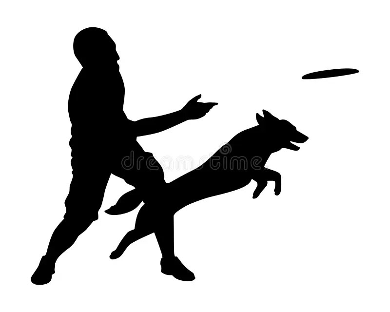 Dog Frisbee Silhouette Stock Illustrations 75 Dog Frisbee Silhouette