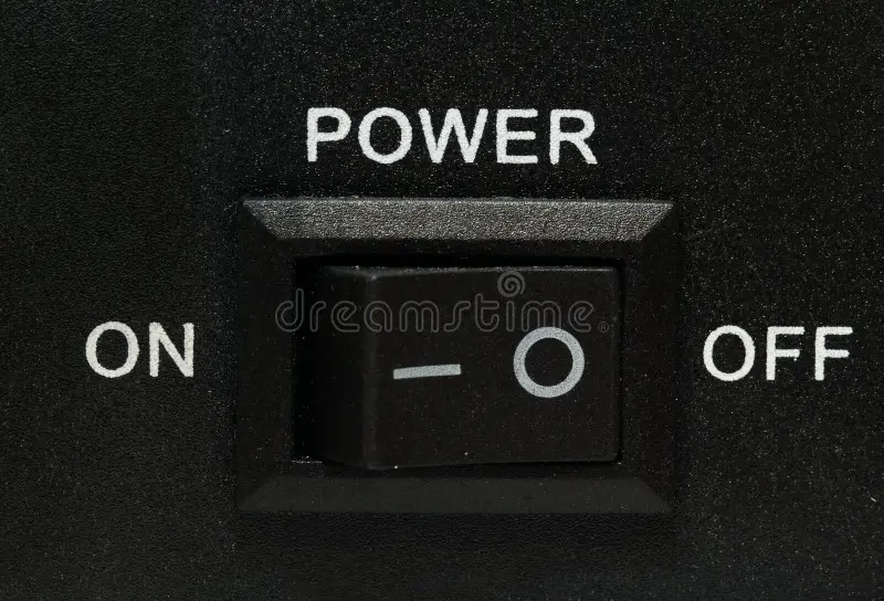 Electric switch on/OFF stock illustration. Illustration of launch