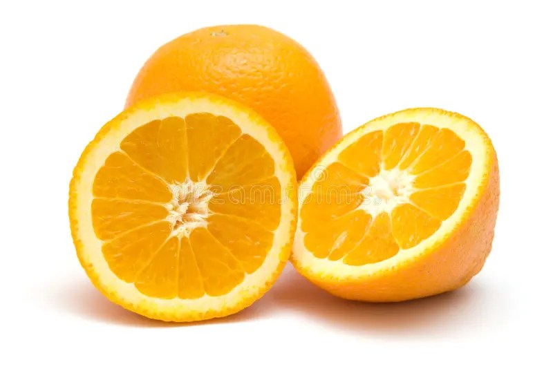 Geschnittene Orangen In Einem Muster Stockbild Bild von